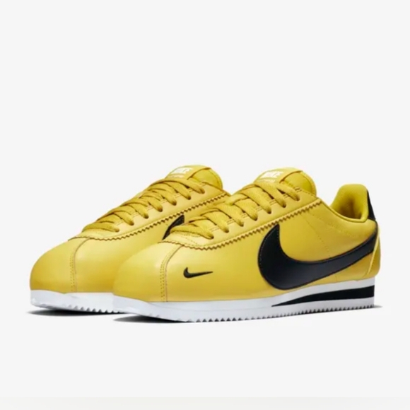 Nike Classic Cortez Premium Yellow Blazing Sun Mens Size 8.5 - Picture 4 of 15